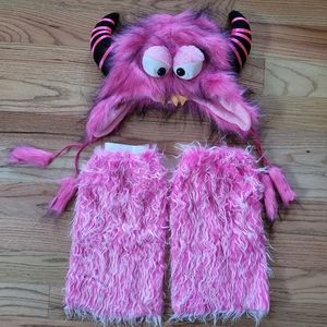Charades Pink Passion Monster Hood and Leg Warmers Womens Halloween Costume